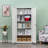 High Storage Cabinet With 2 Doors 4 Partitions, 5 Separate Storage Spaces For Home Office Use-223450308