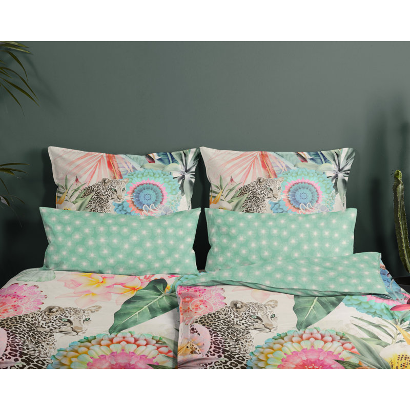 Dbo 200x200+2-80x80 Hip Katoen-satijn No.7157 Multi, 155cm x 220cm Duvet Cover + 1 pillowcases 80 x 80