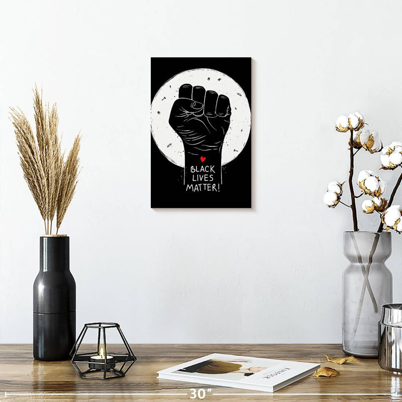 Khadjiah Racial Equality Slogan, 24" H x 16" W