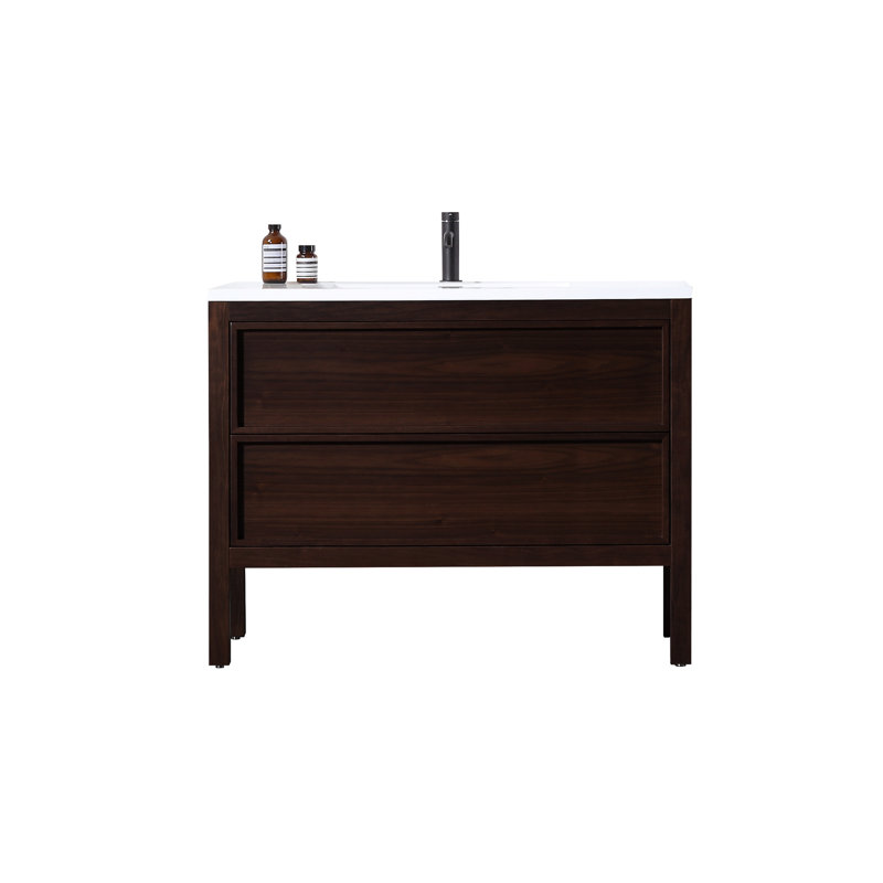 Meuble-lavabo de 48 po Gonzalo, Noyer foncé