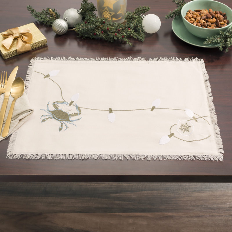 Ensemble de 4 napperons Santa Claws Crab