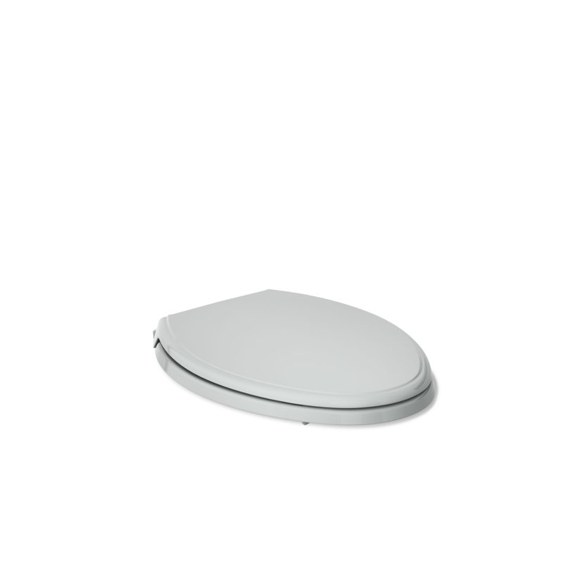 Glenbury Elongated Toilet Seat, Ice Grey, Ready Latch