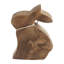 Lapin assis en bois naturel avec perles-106207854