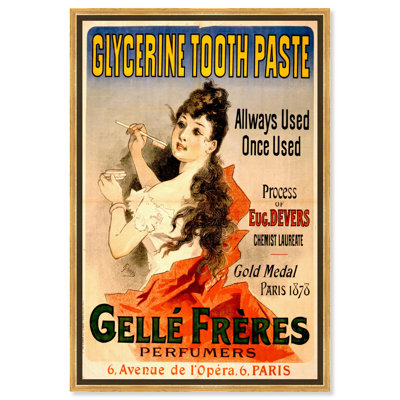Glycerine Toothpaste Canvas Nouveau Art Prints by Art Remedy