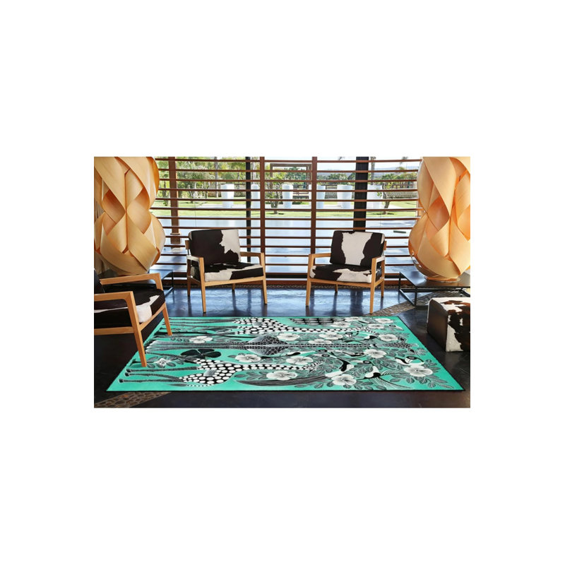 Animal Patterned Woven Floor Carpet, Rectangle 2'4" x 4'