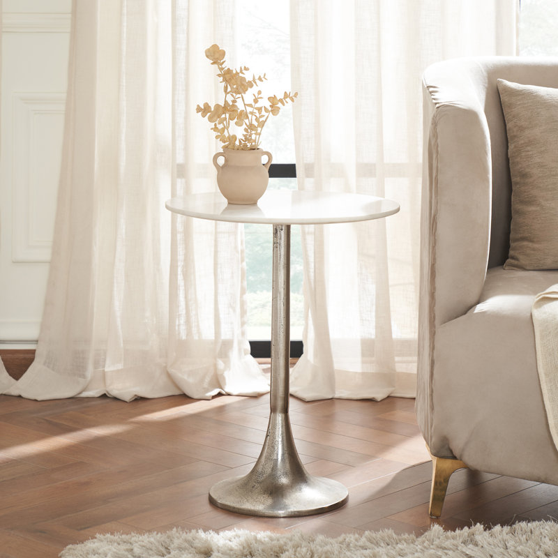 Eloa Table, White, Gray
