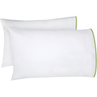 400TC Embroidery Cotton Sateen 4 Piece Sheet Set Fitted Sheet Fits Upto 16" Deep Pocket, Full Sheet Set, Sage Border