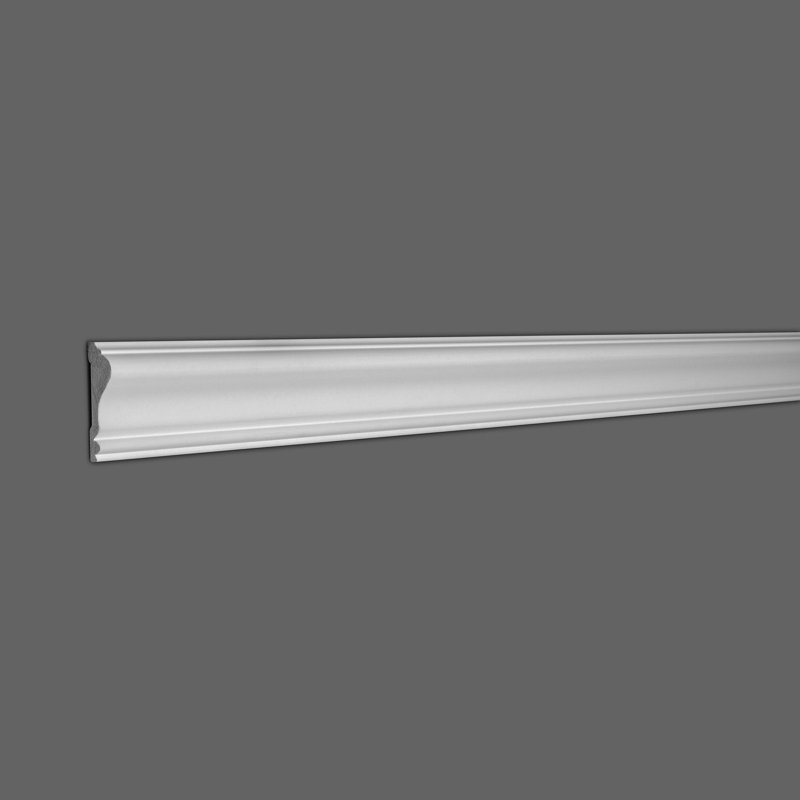 WM 390 2-5/8 in x 5/8 in x 96 in Plain Recycled Polystyrene Panel Moulding Pro PK 48 LF