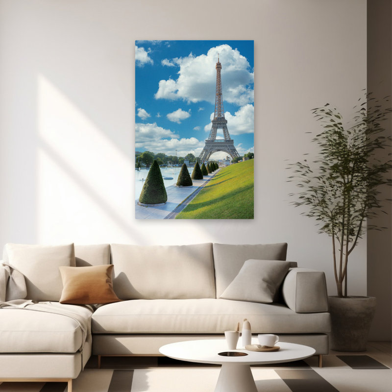 Vue de la Tour Eiffel II - photographie de paysages, Tour Eiffel, France, H 60 po x l 40 po