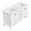 Meuble-lavabo autoportant de 60 pouces avec lavabo double, bois massif, fonction de fermeture en douceur, conception blanche légère pour une ambiance sophistiquée