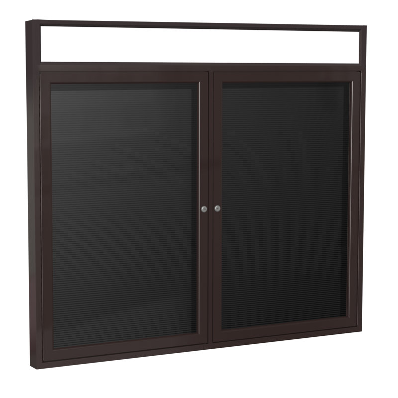 Plaque d’armoire fermée, Bronze, Noir, H 36 po x l 60 po x P 2,25 po