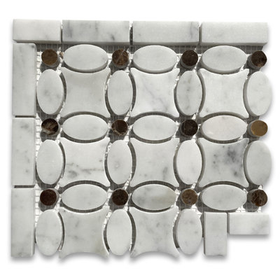 7" x 7" Marble Novelty Mosaic Wall & Floor Tile