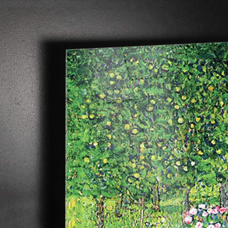 Orchard With Roses by Gustav Klimt - No Frame Print on Plastic / Acrylic, 65cm H x 65cm W