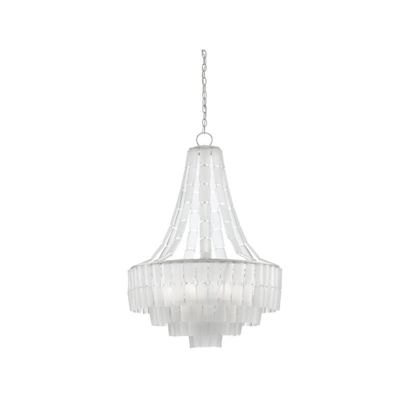 Lustre vert Alan Mizrahi Vintner, Métal gris, H 30 po x l 20 po x P 20 po, Gelé