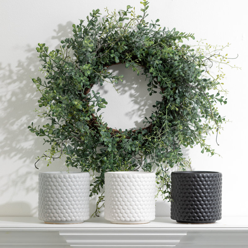 Ensemble de pots à fleurs en céramique 3 pièces Gewirtz