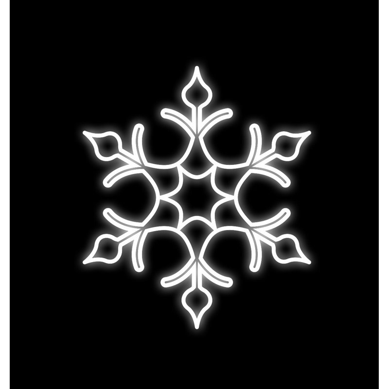 Figurine lumineuse flocon de neige, Blanc, H 14 po x l 24 po x P 5 po