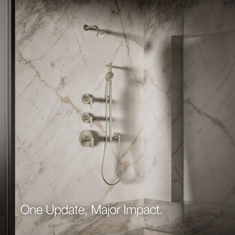 Awaken Single-Function Full Fixed Shower Head, Vibrant Brushed Nickel, 1.75 GPM