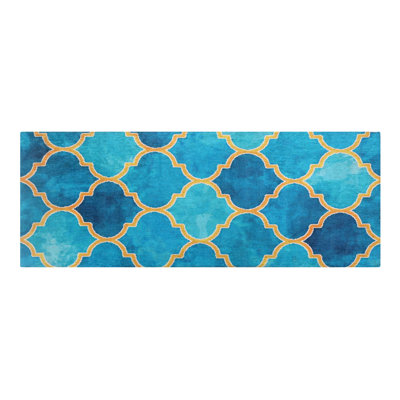 Tapis de couloir rembourré luxueux en coton tissé épais - antifatigue, antidérapant, 18 po x 48 po