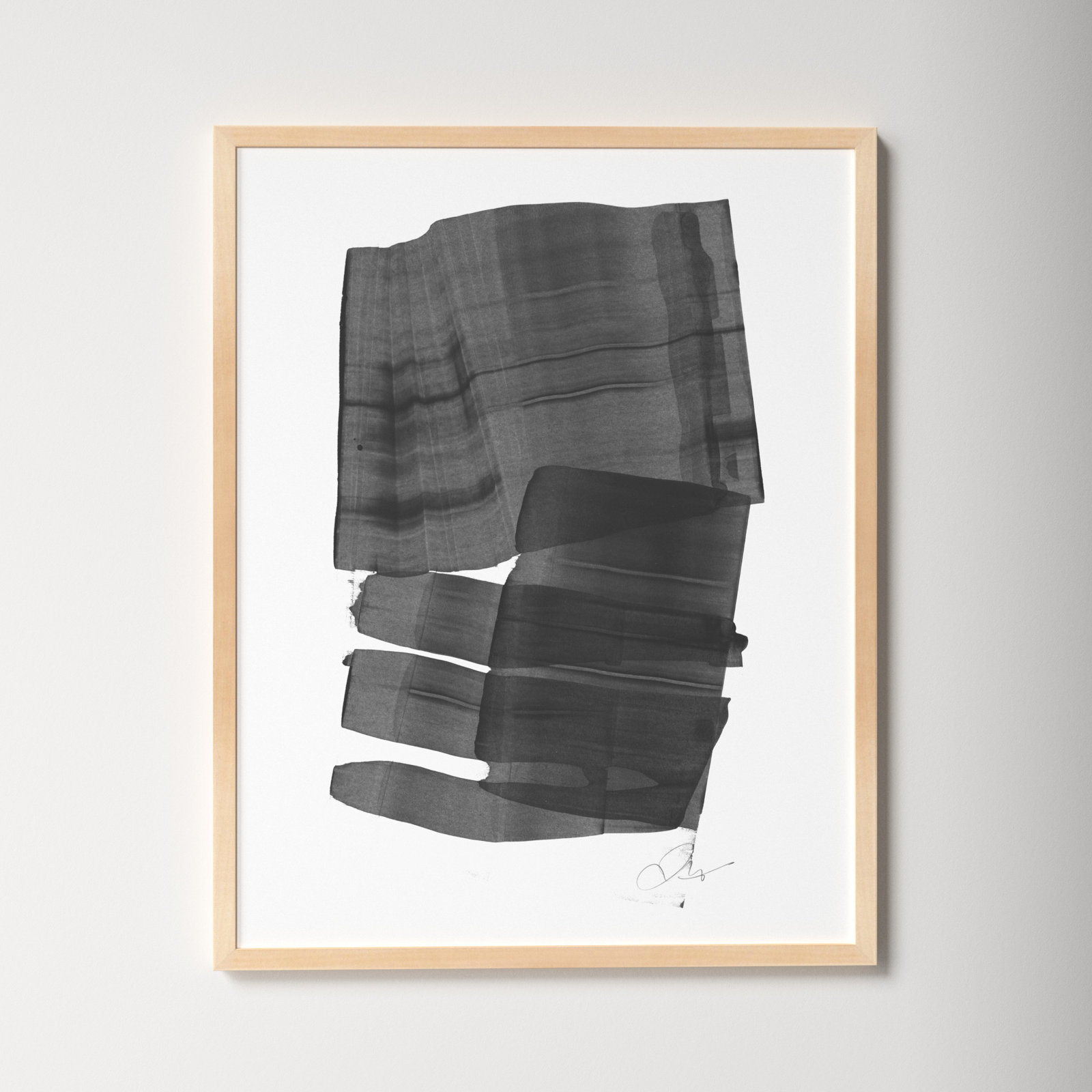 Brushstroke 5 by Jacques Pilon, Brown, 38" H x 30" W x 1.25" D