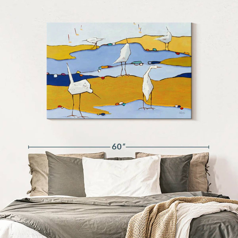 Marsh Egrets, 32" H x 48" W