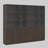 Modern Aluminum Frame Bookcase Set With Tempered Glass Doors, 3-Color LED Lighting, And Storage Drawers