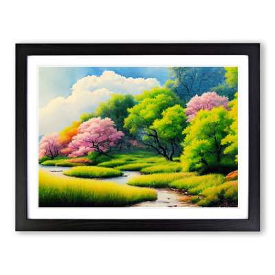 Spring Forest Watercolour - Single Picture Frame Print