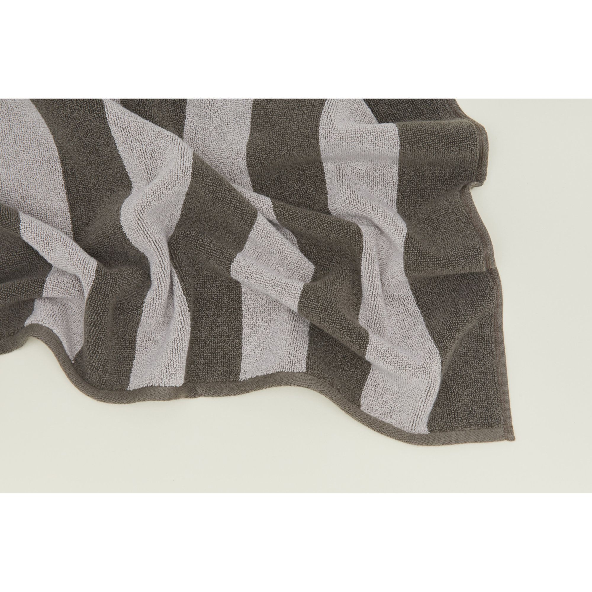 Simple Striped 100% Cotton Bath Mat, Sky/Peacock