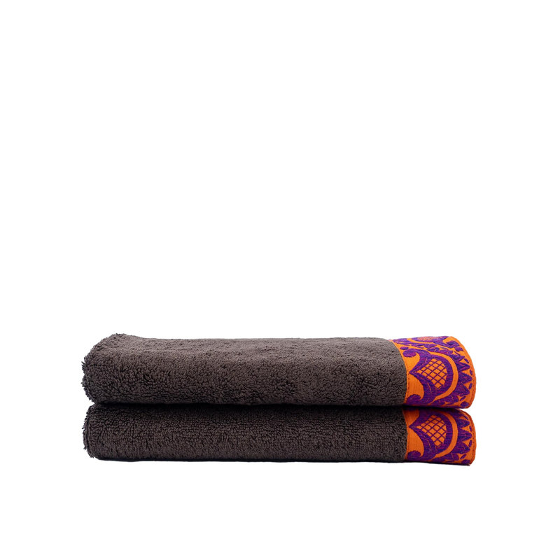Serviette en coton chocolat, Brun