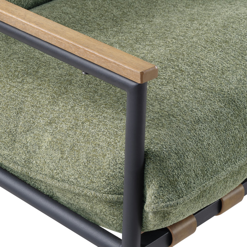 Fauteuil et repose-pieds Sanders, Vert