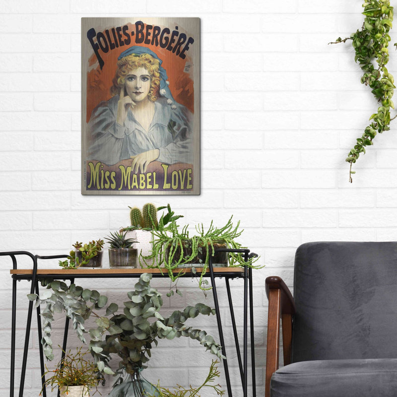 "Folies-Bergere, Miss Mabel Love (1895)" par Luxe, H 16 po x l 12 po