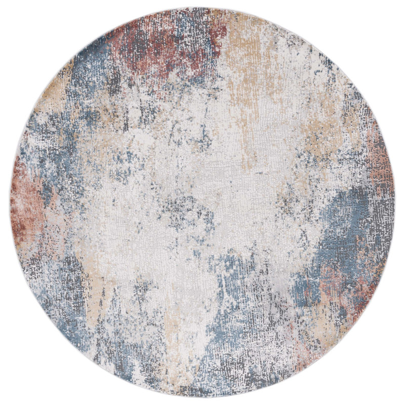 Kulig Performance Abstract Rug, Round 6'7"