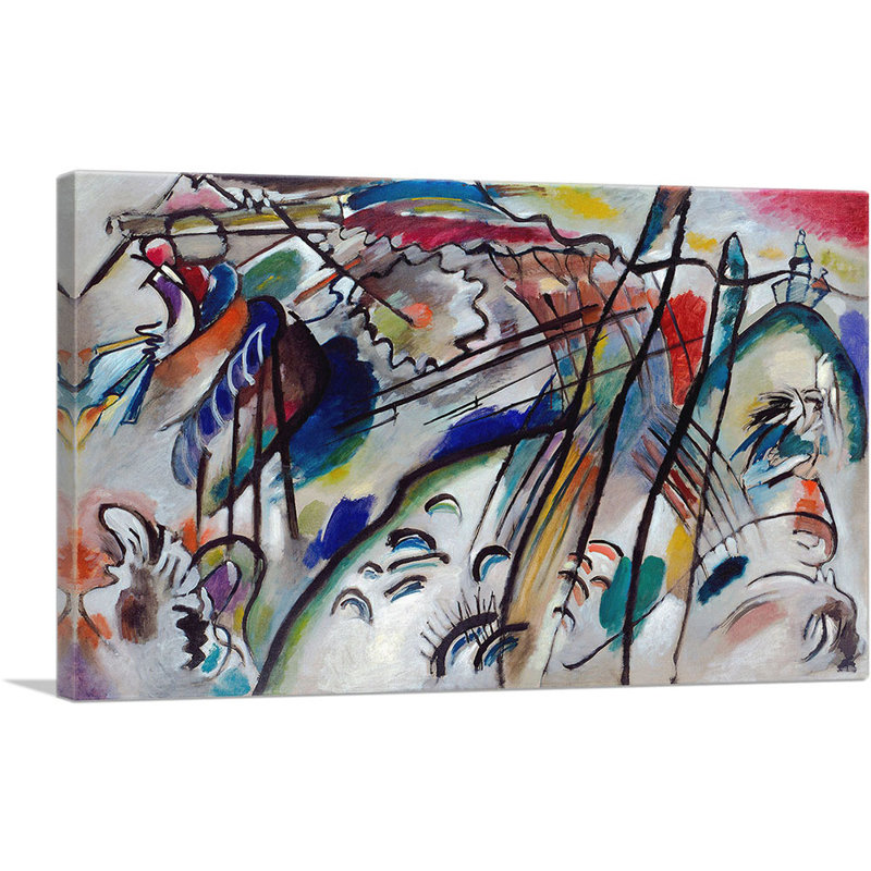 " Improvisation 28 First Version 1912 " by Wassily Kandinsky, 18" H x 26" W x 1.5" D