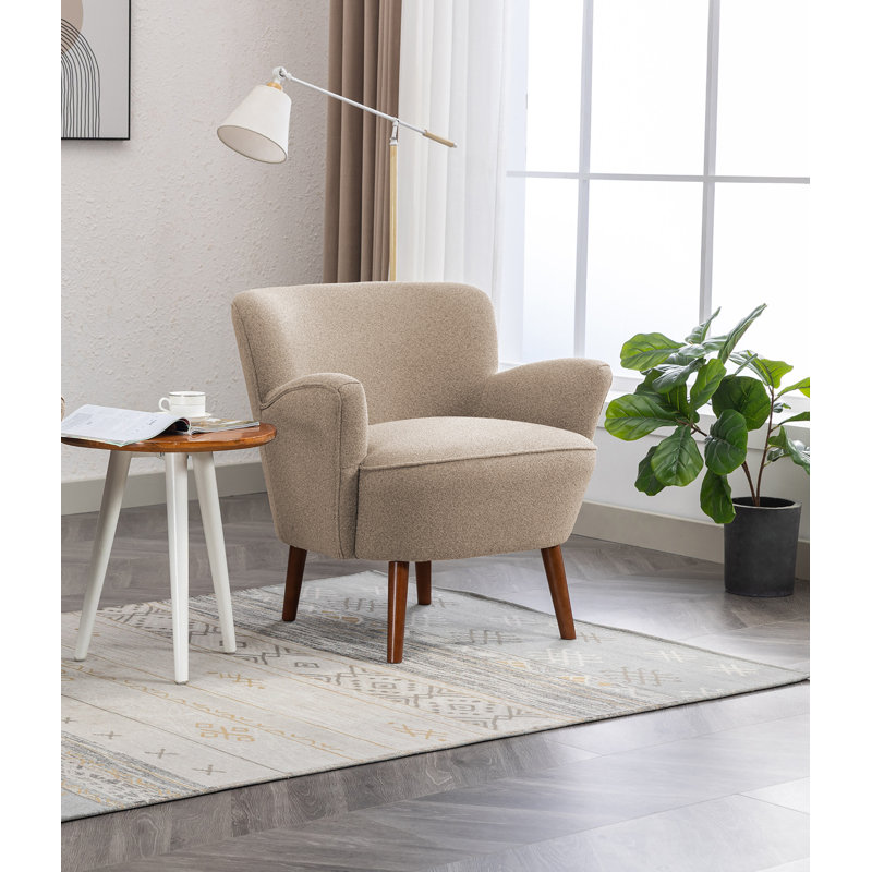 Fauteuil d'appoint Jeovoni, Mélange de polyester brun