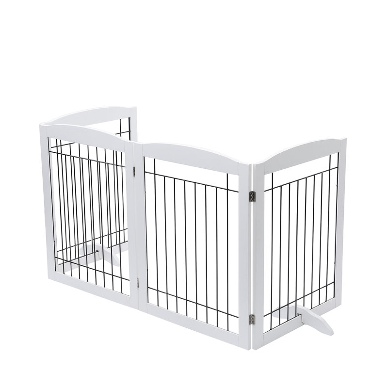 Barrière pour animaux 4 panneaux Noriega, Blanc