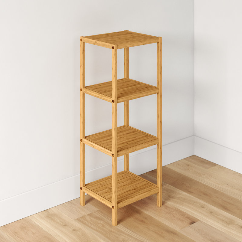 Nicieza Solid Wood Bathroom Shelves, Natural