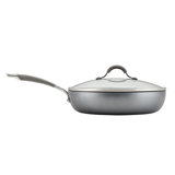 Elementum Hard Anodized Nonstick Deep Frying Pan/Skillet with Lid, 12 Inch, Gray