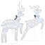 vidaXL LED Reindeers Fabric-1150694818