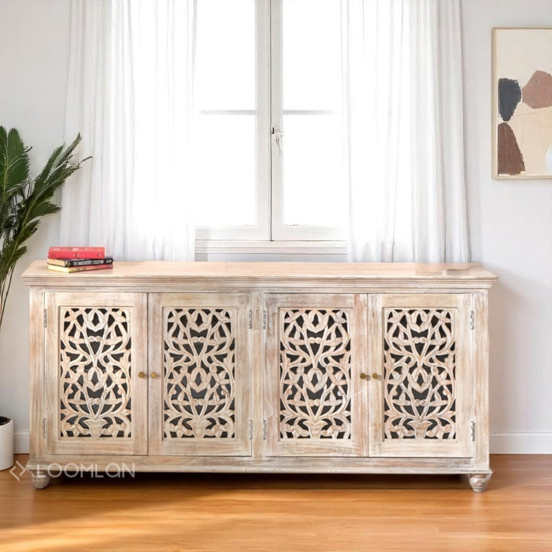 Jarrahne Four Door Wood Sideboard