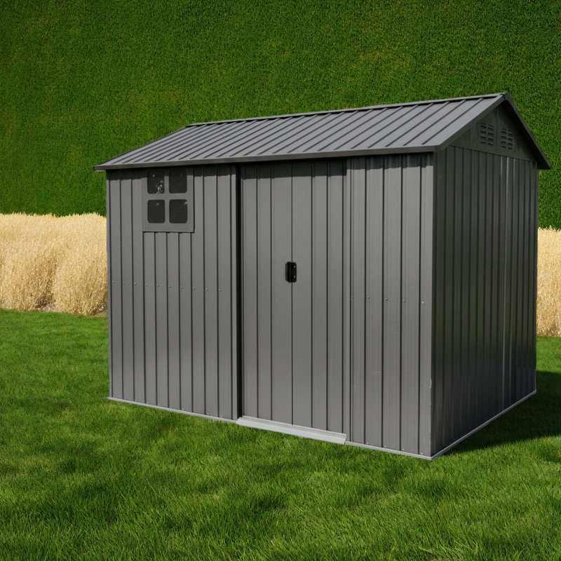 Remises modernes avec rangement, remise en acier de 8 pi x 6 pi pour la cour arrière