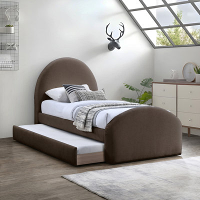 Lit gigogne en tissu Chiu Chenille