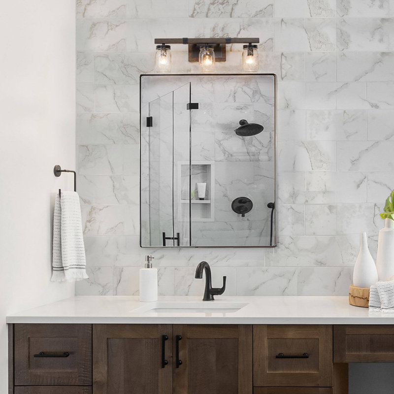 Laila Dimmable Modern Farmhouse Bathroom Vanity Light ETL Certified, 3