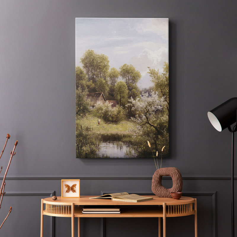 Paysage rétro CCXI - galerie Cavas, H 18 po x l 12 po