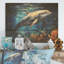 Dolphin Odyssey - Art mural en bois de dauphin sur bois de pin naturel-101402656