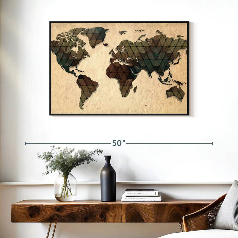 Carte du monde unique Aliaz, H 25 po x l 37 po