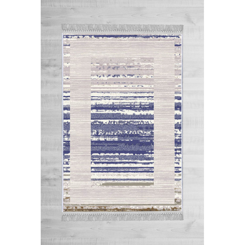 Tapis luxueux en velours (4,6 x 7,2 pi), tissu antibactérien à 100%, envers en coton antidérapant, hauteur des poils: 0,4 po | Lavable à la machine, impression numérique 3D | Parfait pour le décor du salon et de la chambre à coucher, doux et durable