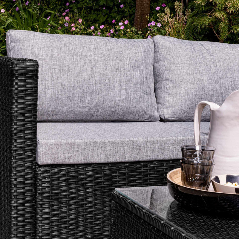 Luzi All Weather Wicker/Rattan 4 - Person with Cushions, Cream