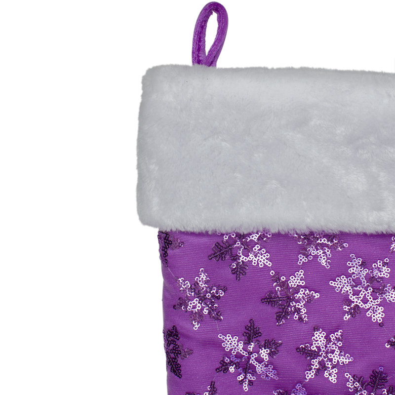 Chaussette de Noël Ice Palace Sequin, Mauve