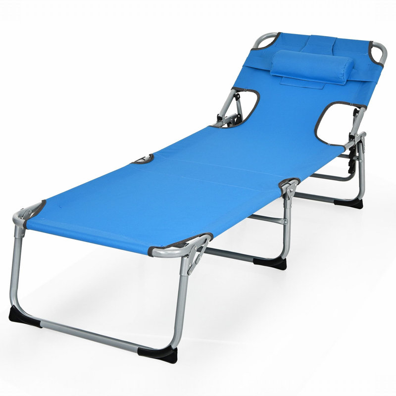 Jayeden Outdoor Chaise Lounge, Blue