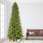 Slender Green Realistic Artificial Fir Christmas Tree-1638118602