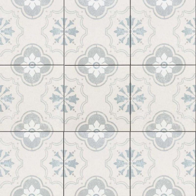 Oheka 6" x 6" Patterned Porcelain Tile, Bridgeham